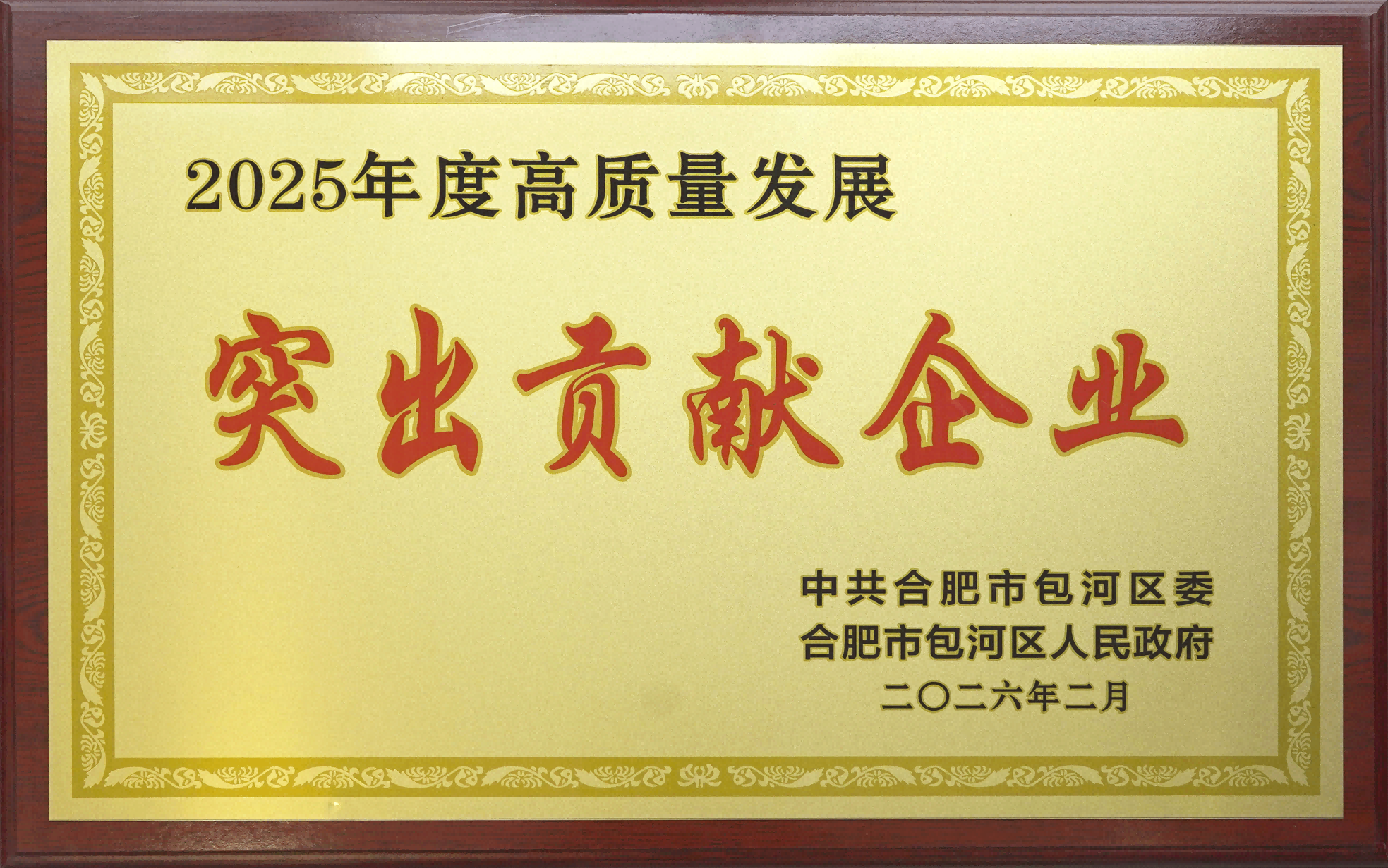 喜报|开云官方荣获包河区“高质量发展突出贡献企业”